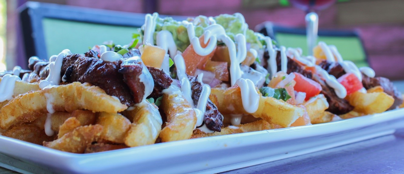 Order Carne Asada Fries food online from Cantina Louie store, Asheville on bringmethat.com