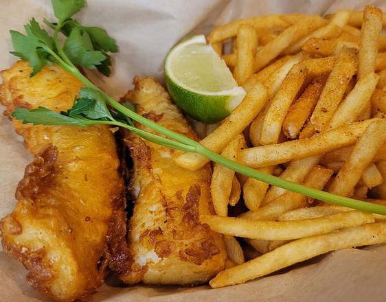 Order Beer Battered Fish (2 pcs) and Chips food online from Poki Poke store, Los Angeles on bringmethat.com