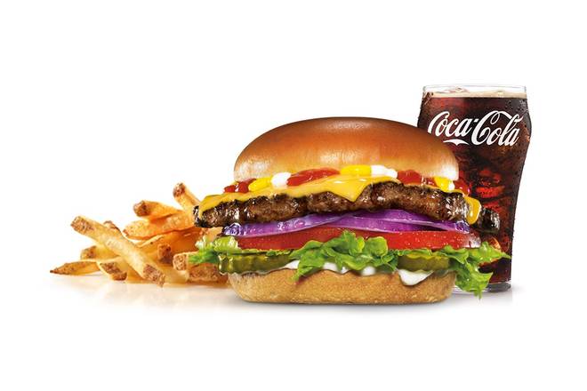 Order Original Angus Burger Combo food online from Hardee 2291 store, Roanoke on bringmethat.com