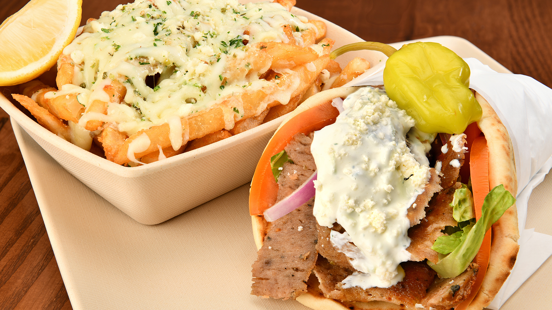 Order Traditional Gyro food online from The Great Greek Mediterranean Grill store, Aurora on bringmethat.com