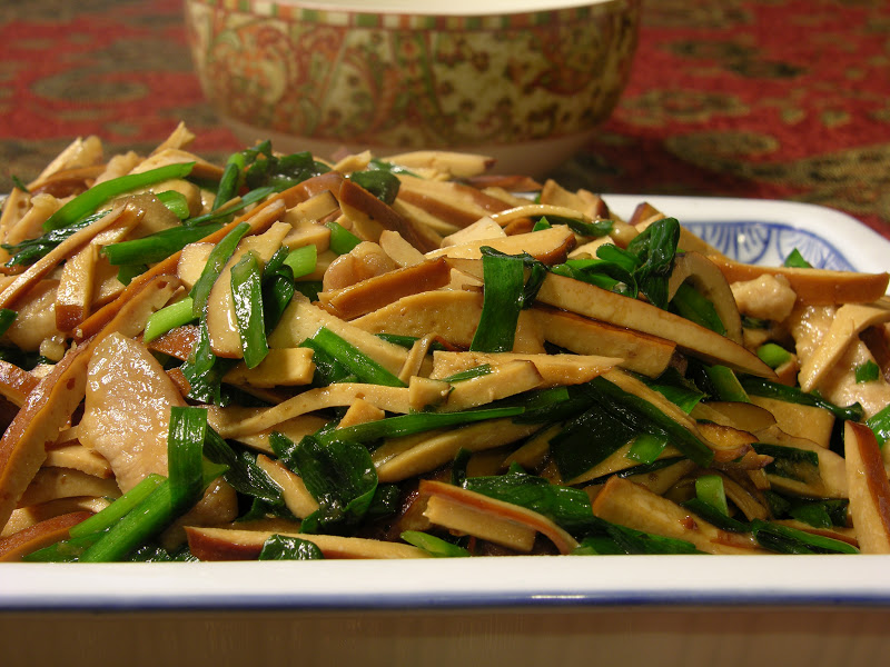 Order 66. Sauteed Chives with Dried Tofu food online from China First store, Seattle on bringmethat.com
