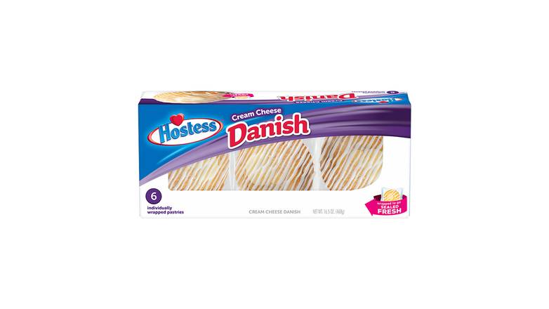 Order Hostess - Cream Cheese Danish 6-Pack food online from Trumbull Mobil store, Trumbull on bringmethat.com