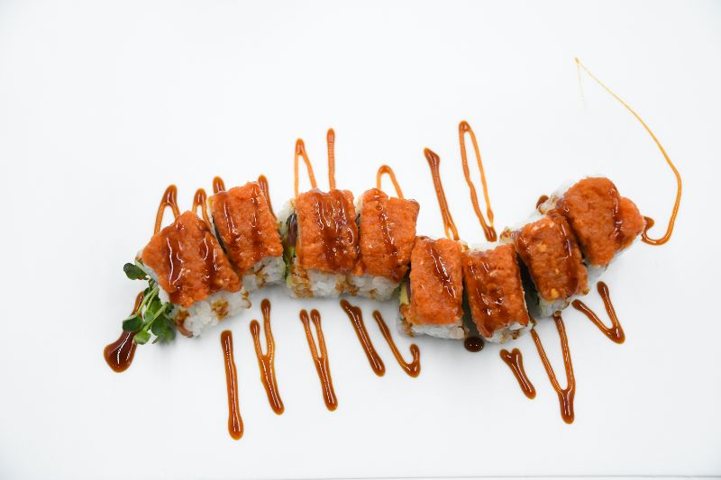 Order Tale of 2 Tunas Roll food online from Sushi Freak store, Albuquerque on bringmethat.com
