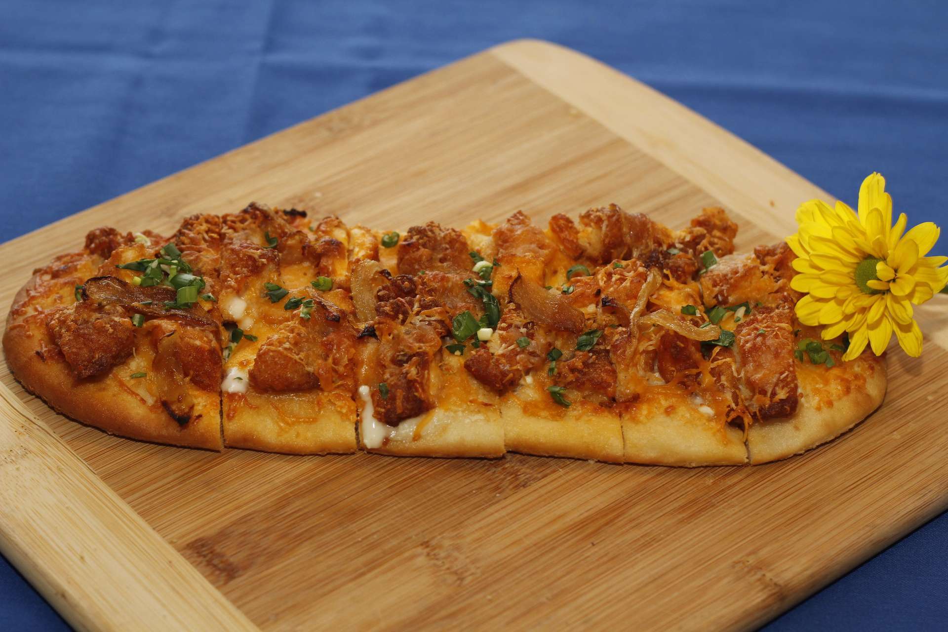 Order Buffalo Chicken Flatbread food online from Celebrations Comfort Kitchen store, Manchester on bringmethat.com