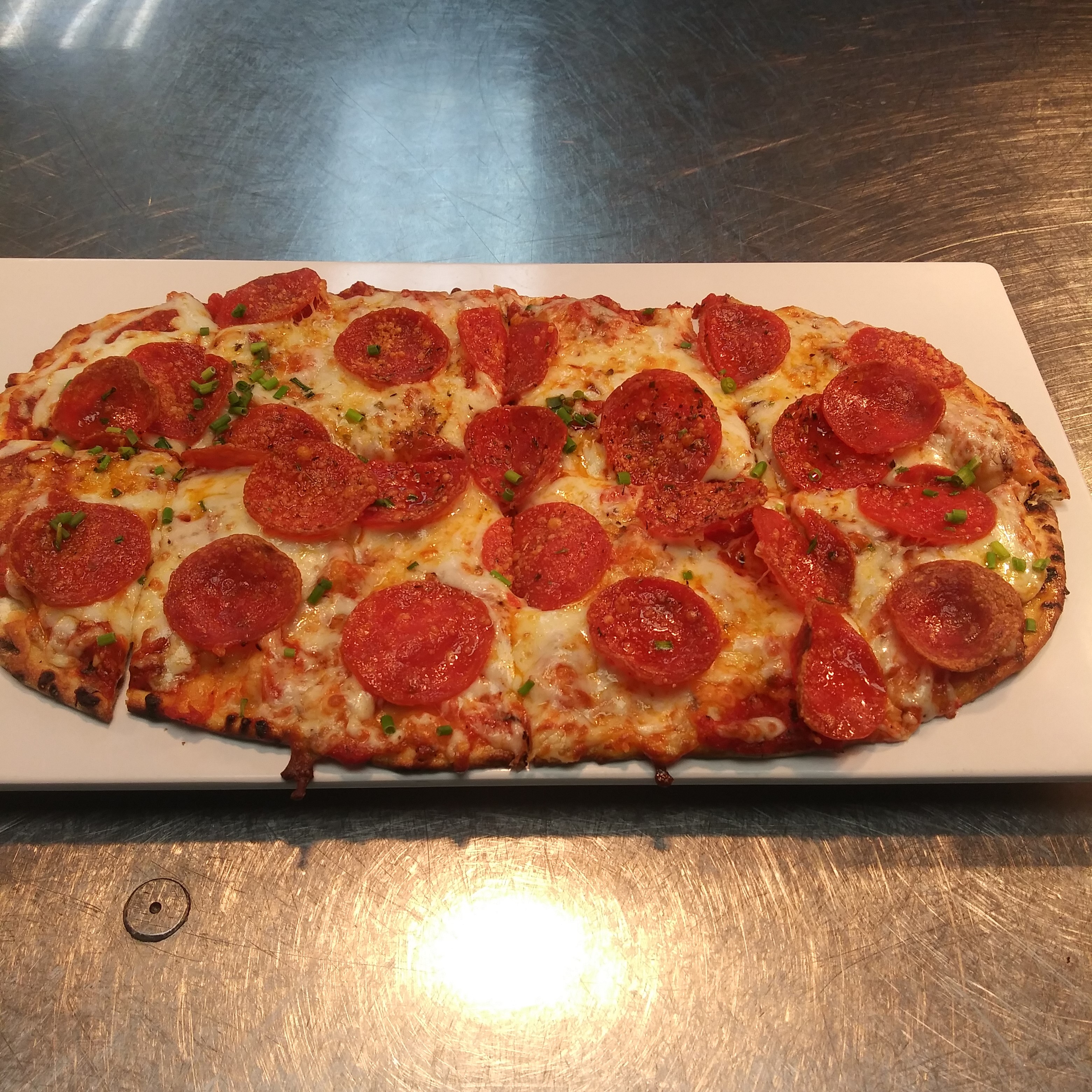 Order Double Pepperoni Flatbread food online from The Bungalow Alehouse store, Ashburn on bringmethat.com