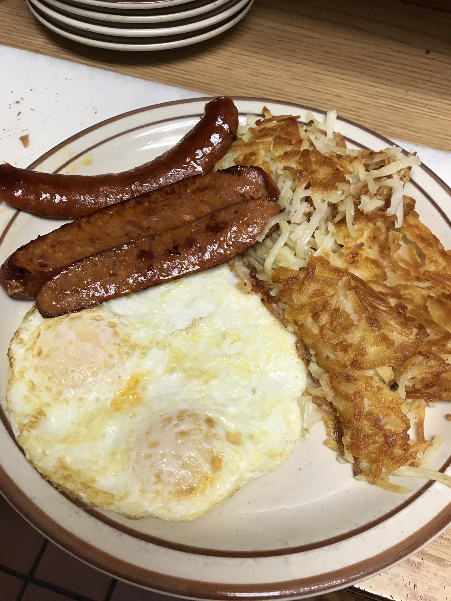 Order 2 Egg and Polish Sausage food online from Waffles Breakfast & Lunch store, Salinas on bringmethat.com