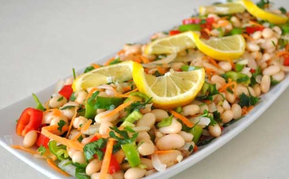Order White Bean Salad (Piyaz) food online from Antalia store, New York on bringmethat.com