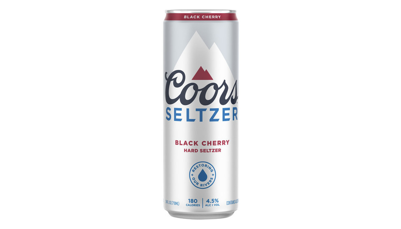 Order Coors Black Cherry Hard Seltzer 24 oz Can food online from Ocean Liquor store, South Pasadena on bringmethat.com