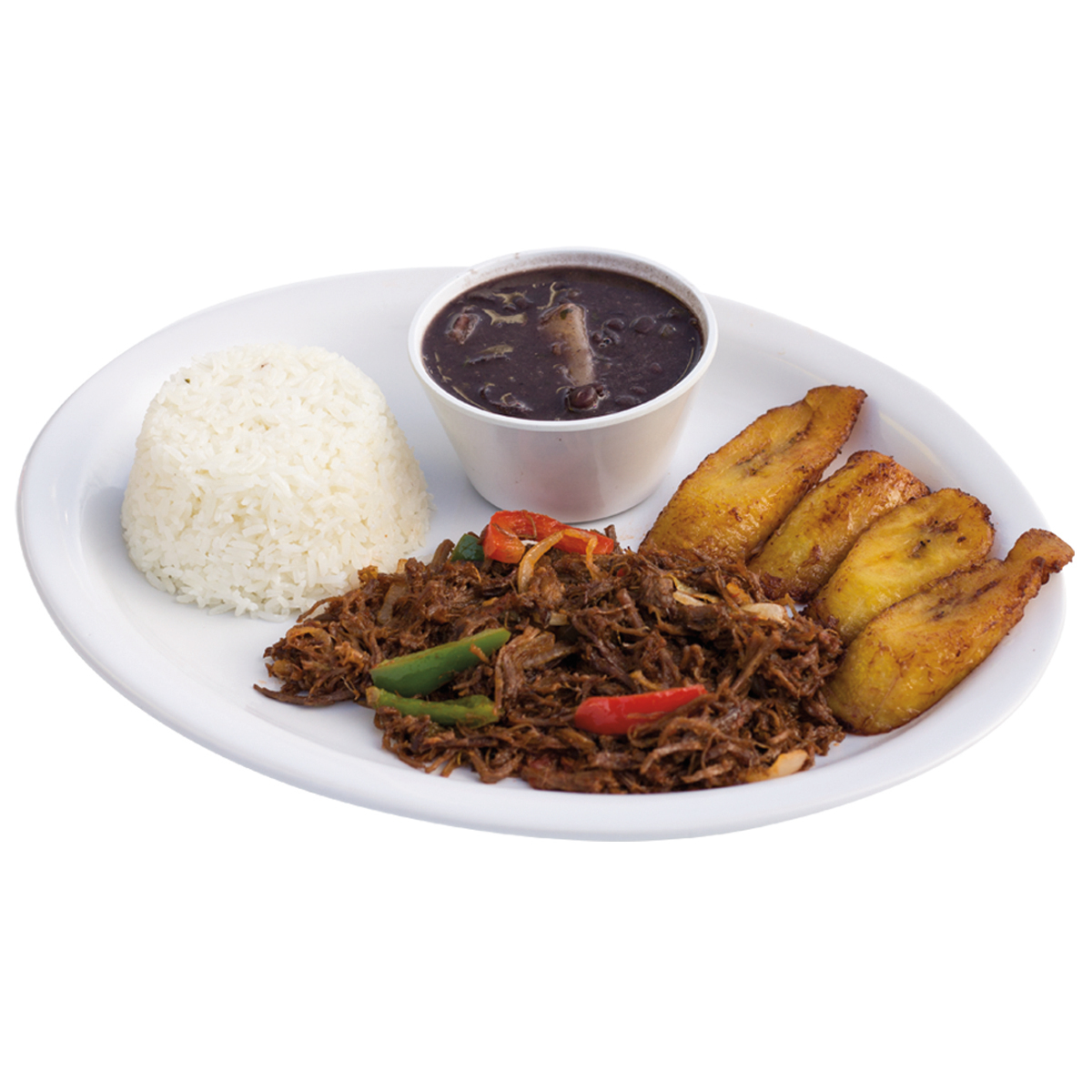 Order Shredded Beef (Ropa Vieja) Con bean soup food online from La Cocina Cubana store, Lansing on bringmethat.com