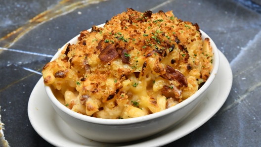 Order Bacon and Onion Macaroni & Cheese food online from Morton The Steakhouse store, San Jose on bringmethat.com