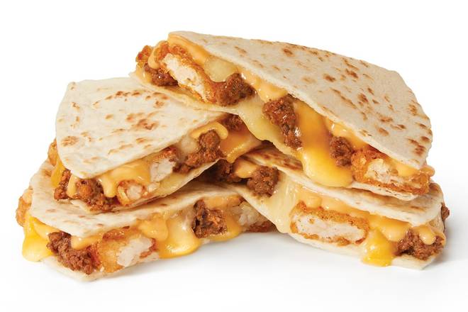 Order Double Beef & Potato Stacked Quesadilla food online from Taco John store, Ankeny on bringmethat.com
