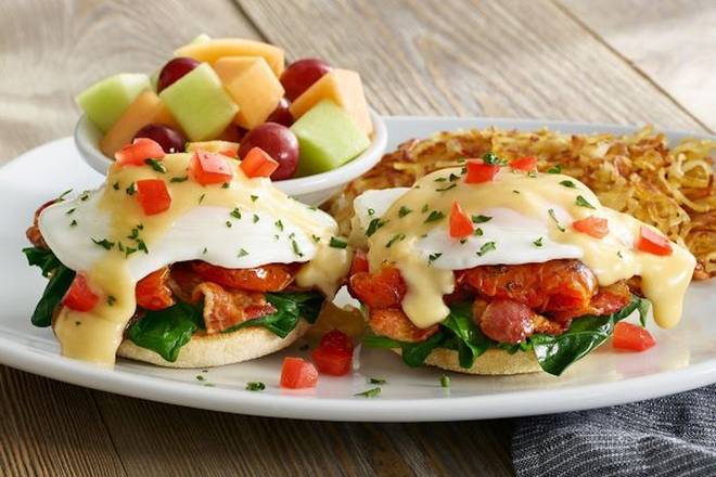 Order Bacon Spinach Benedict food online from Perkins Restaurant & Bakery store, East Pennsboro on bringmethat.com