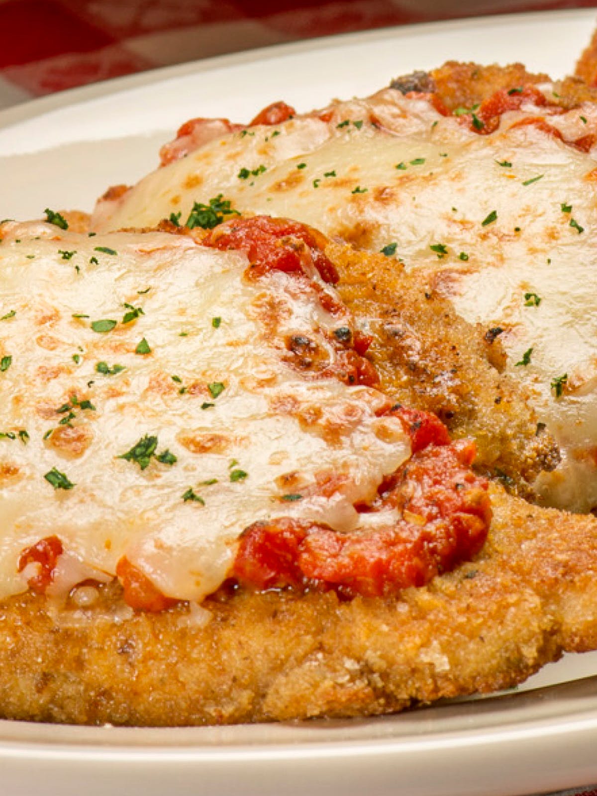 Order Chicken Parmigiana - Small (Serves 3 People) food online from Buca di Beppo store, Franklin on bringmethat.com