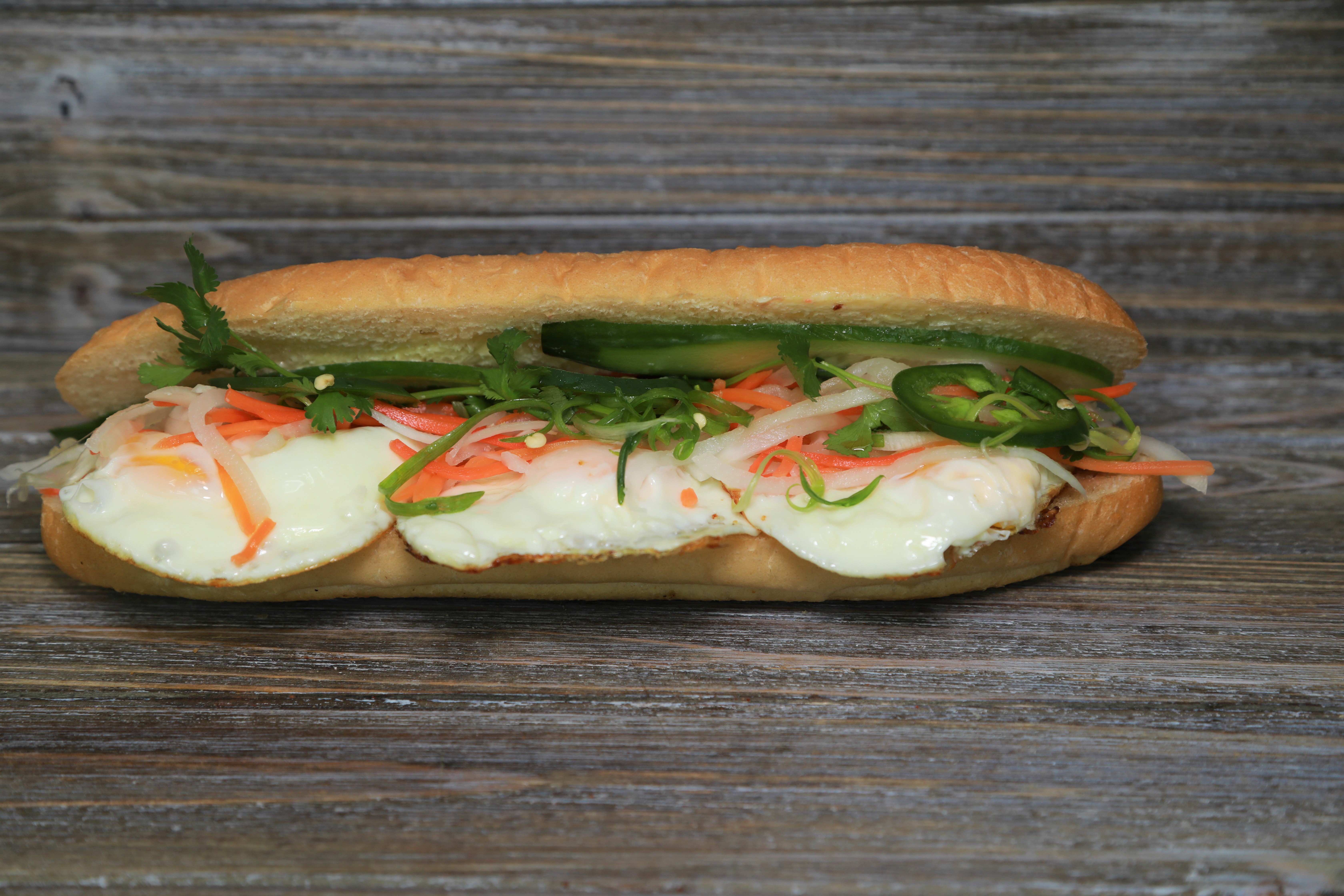 Order B6. Sunny Side Up Banh Mi food online from Urbanh Cafe store, Chandler on bringmethat.com
