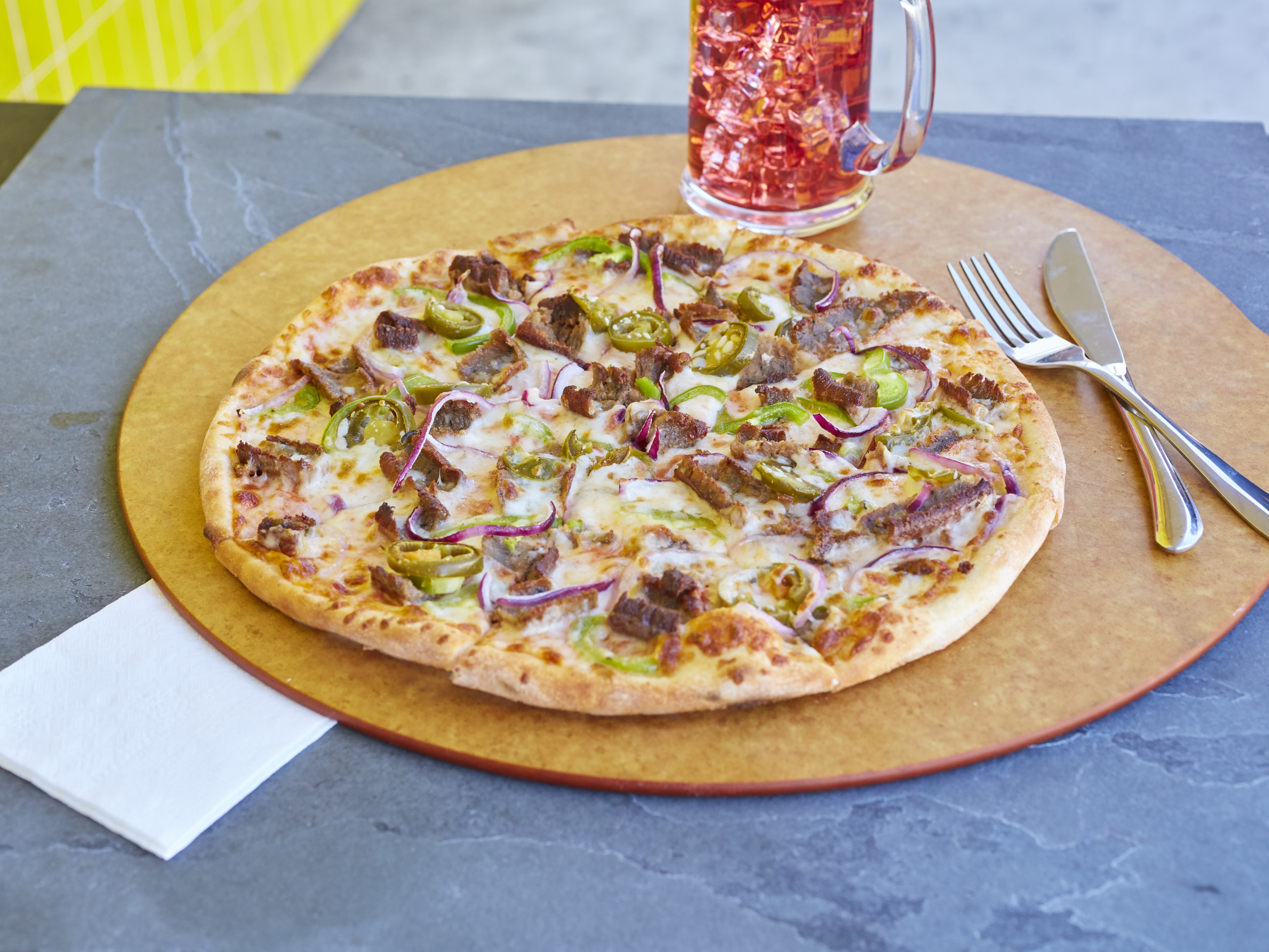 Order 34. Copenhagen Gyro Pizza food online from Tandoori Pizza store, Hawthorne on bringmethat.com