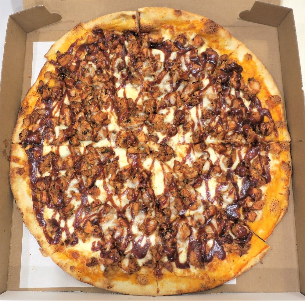 Order BBQ Chicken Pizza - Small 14'' (6 Slices) food online from Cousins Pizza store, Norwood on bringmethat.com