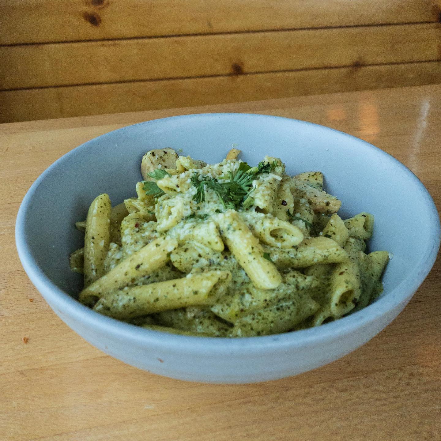 Order Penne Chicken Pesto food online from Romio's Pizza store, King County on bringmethat.com