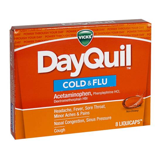 Order Dayquil Cold & Flu Relief Liquicaps food online from Deerings Market store, Traverse City on bringmethat.com