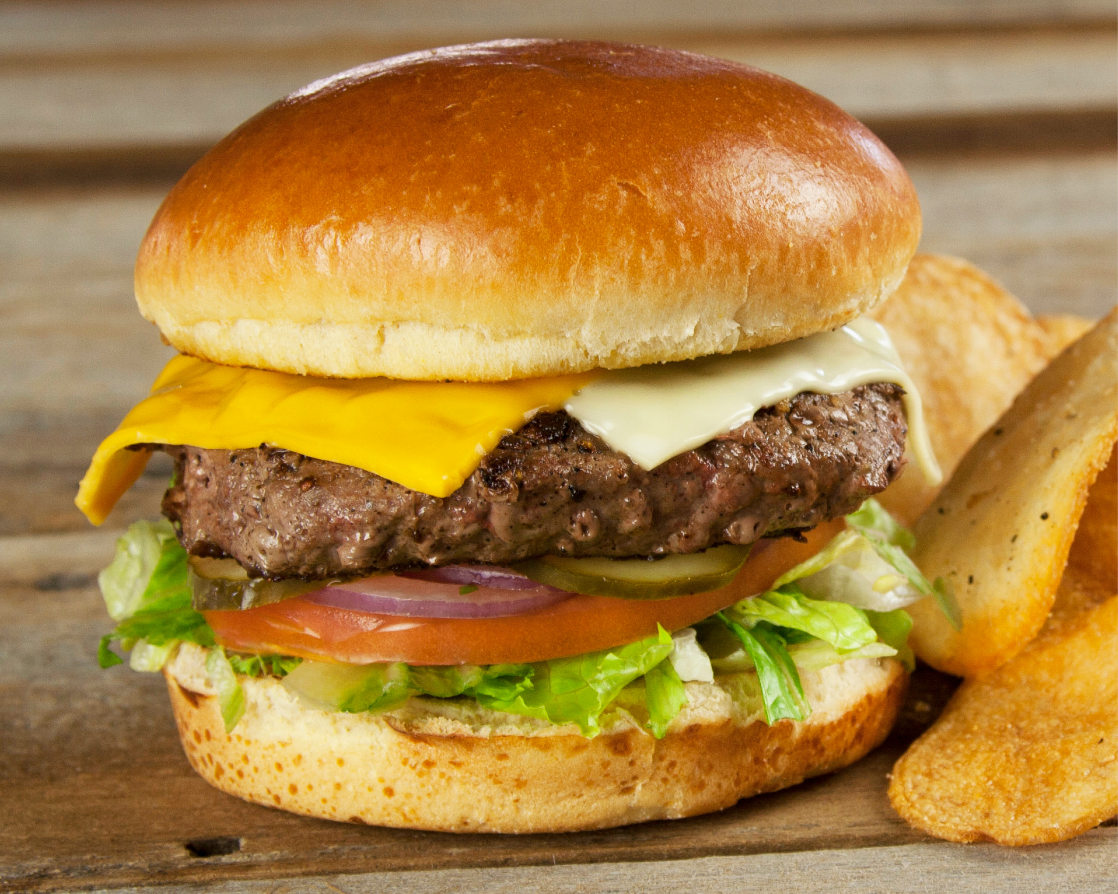 Order Pick UR Cheese Burger food online from Quaker Steak & Lube store, Sharon on bringmethat.com