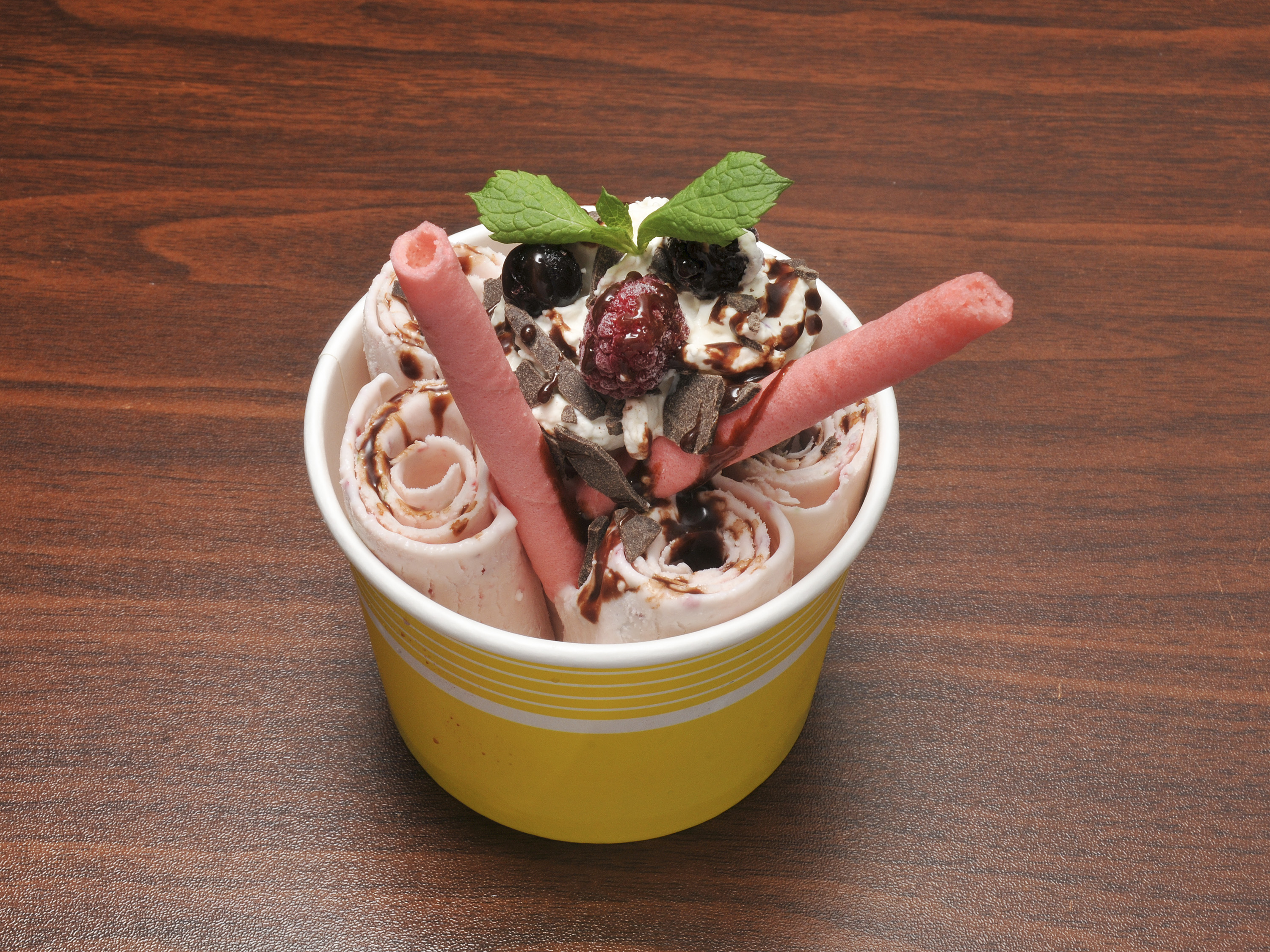 Order Mint Berry Ice Cream Roll food online from Scrollicious store, Pinehurst on bringmethat.com