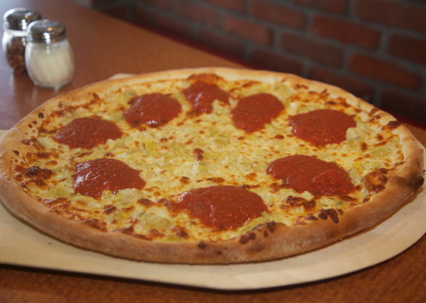 Order Artichoke Pizza (Red) food online from Knockout Pizza store, Carlsbad on bringmethat.com