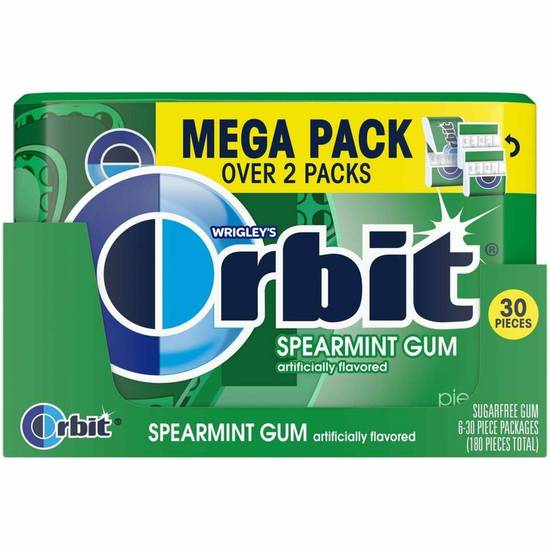 Order Orbit Gum Mega Pack - Spearmint food online from IV Deli Mart store, Goleta on bringmethat.com