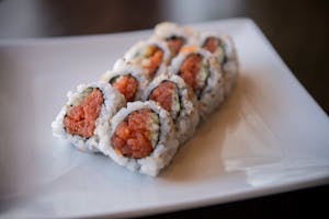 Order Spicy Tuna Roll food online from Oyama Sushi & Steakhouse store, Cedar Rapids on bringmethat.com