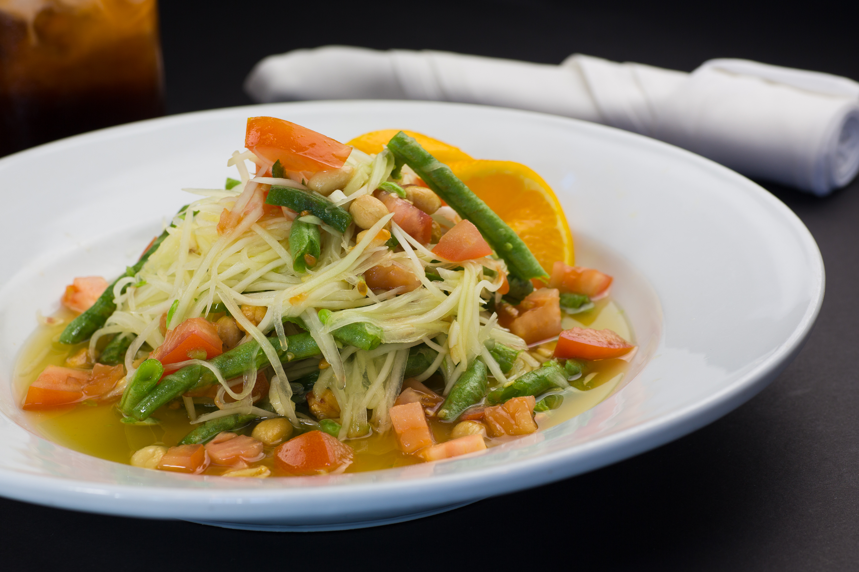 Order 16. Papaya Salad food online from Thai Dishes store, Santa Monica on bringmethat.com