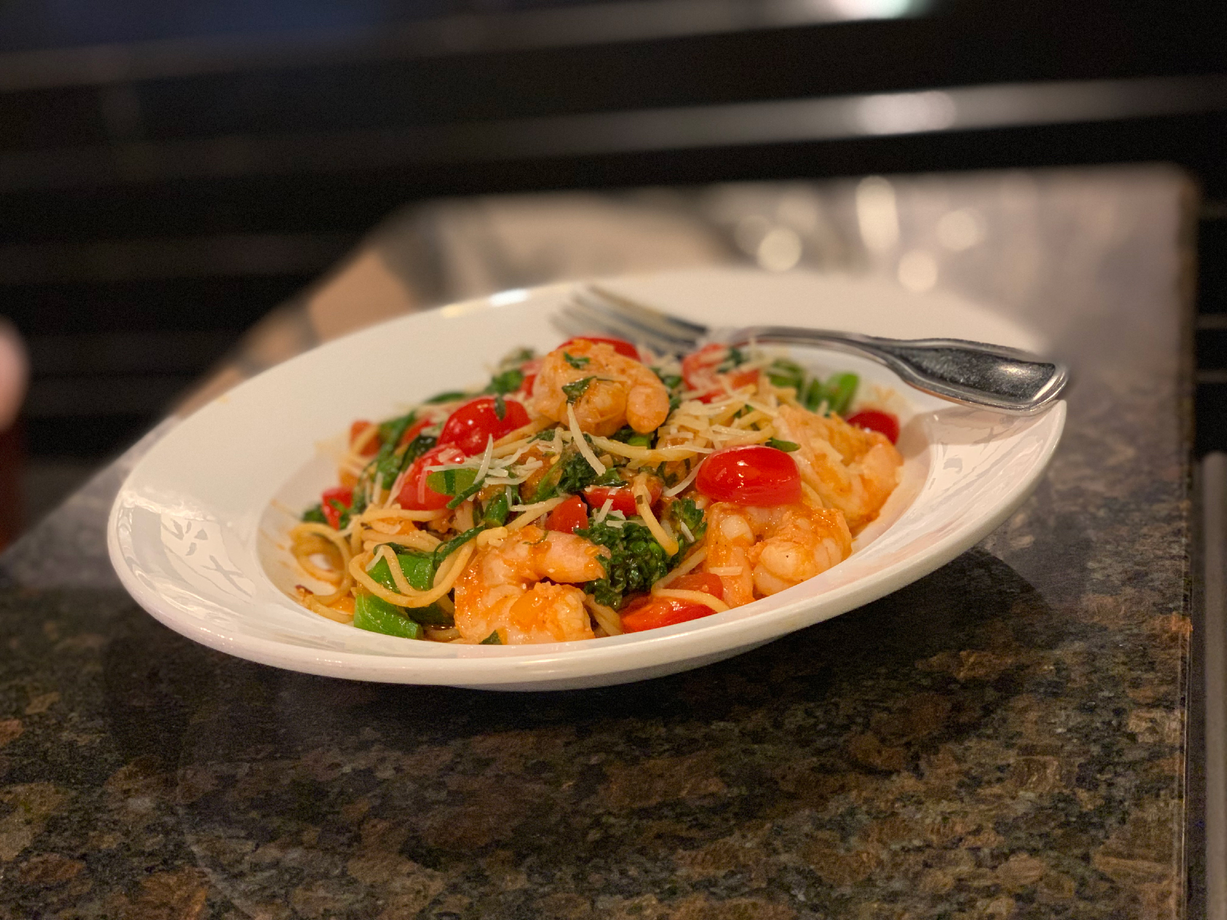 Order Tuscan Shrimp Pasta food online from Taxi Grille & Bar store, Omaha on bringmethat.com