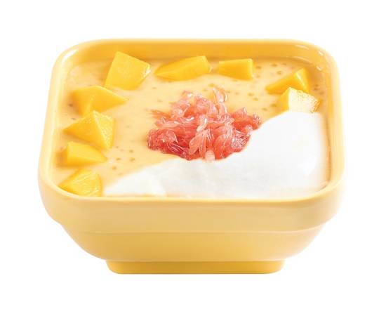 Order M5 - Mango Pomelo Sago Tofu Pudding 楊枝甘露豆腐花 food online from Sweethoney Dessert store, Alhambra on bringmethat.com