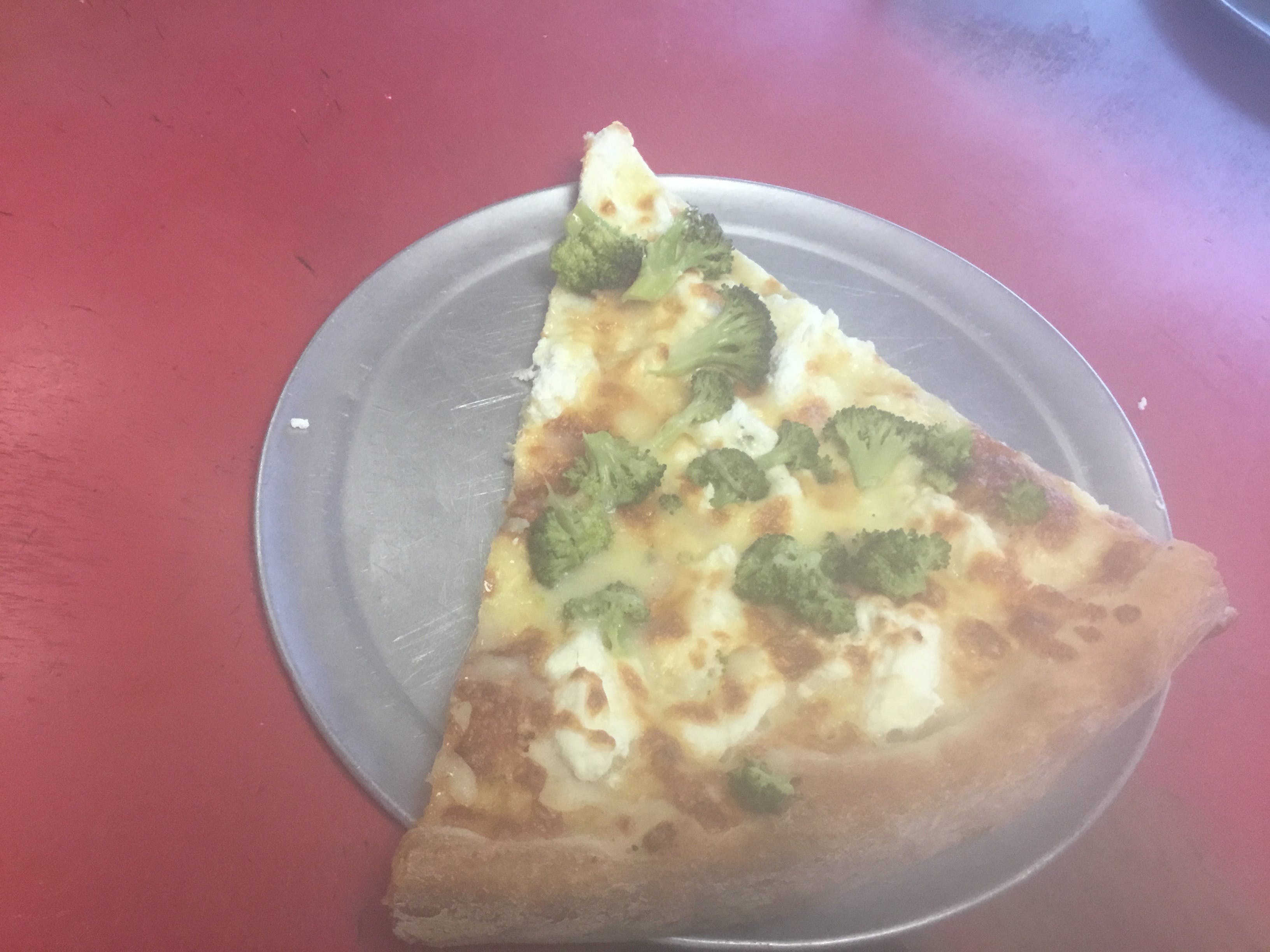 Order White Broccoli Pizza Slice - Slice food online from Badabing Pizzeria store, Middletown on bringmethat.com
