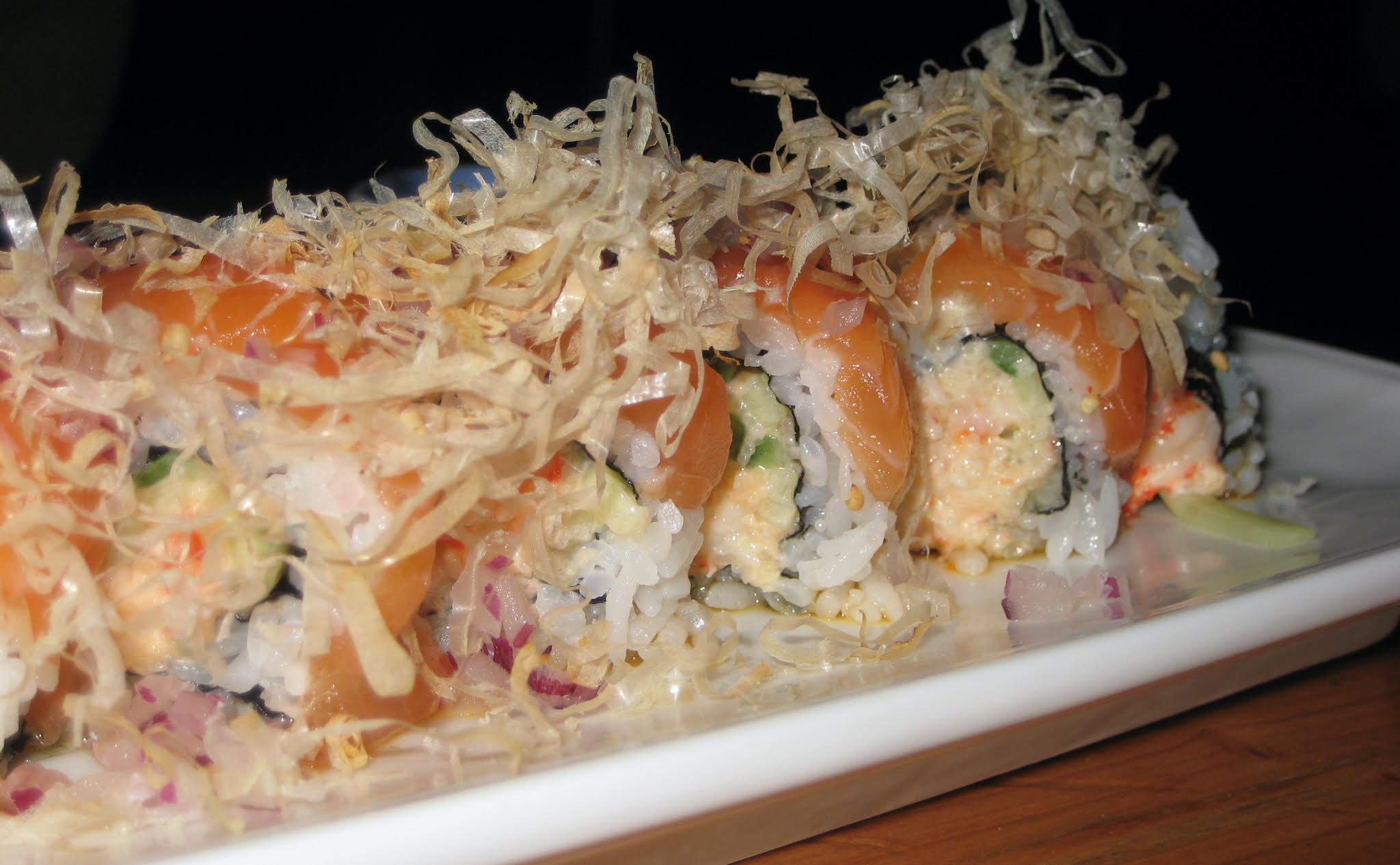 Order 31. Alaskan Cut Roll food online from Miyoda Sushi store, Redondo Beach on bringmethat.com