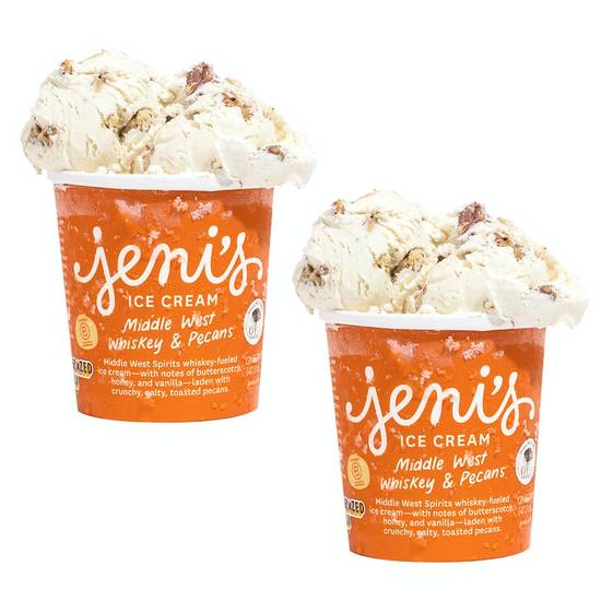 Order Middle West Whiskey and Pecans Pint 2-Pack food online from Jeni Splendid Ice Creams store, Grandview Heights on bringmethat.com