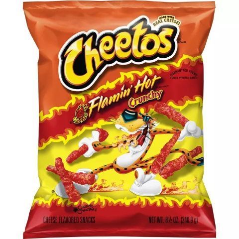 Order Cheetos Crunchy Flamin' Hot 8.5oz food online from 7-Eleven store, San Juan Capistrano on bringmethat.com