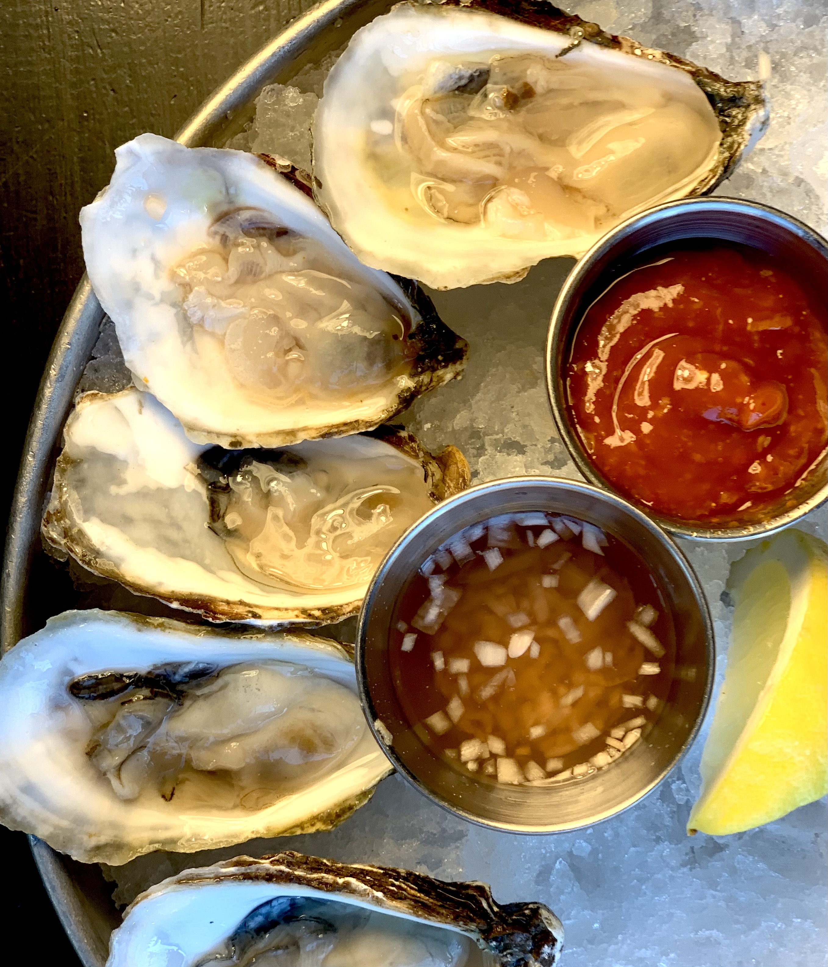 Order ½ Dozen Shucked Oysters food online from Harpers Bar and Restaurant store, Dobbs Ferry on bringmethat.com