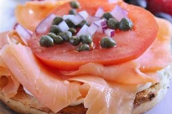 Order Any Bagel Lox with Cream Cheese, Onion ＆ Tomato food online from Nyc Bagel & Sandwich Shop store, Colleyville on bringmethat.com