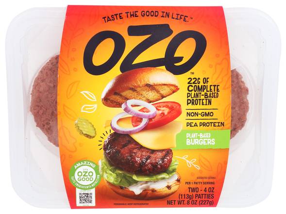 Order OZO Foods Plant-Based Burgers 2ct food online from Everyday Needs By Gopuff store, Littleton on bringmethat.com