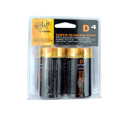 Order 7-Eleven D Batteries 4 Pack food online from 7-Eleven store, Las Vegas on bringmethat.com