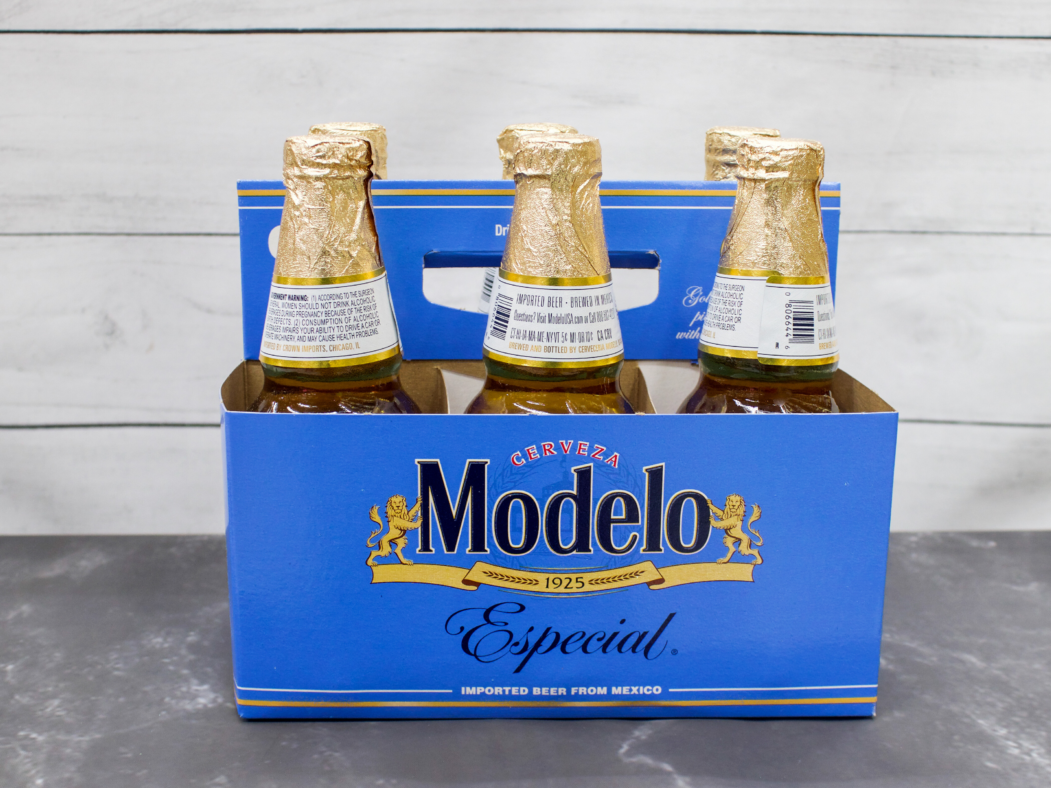 Order 12 oz. Modelo Especial, 6-pack Bottles ABV 4.5% food online from Bailey Plaza Liquors store, Mountain View on bringmethat.com