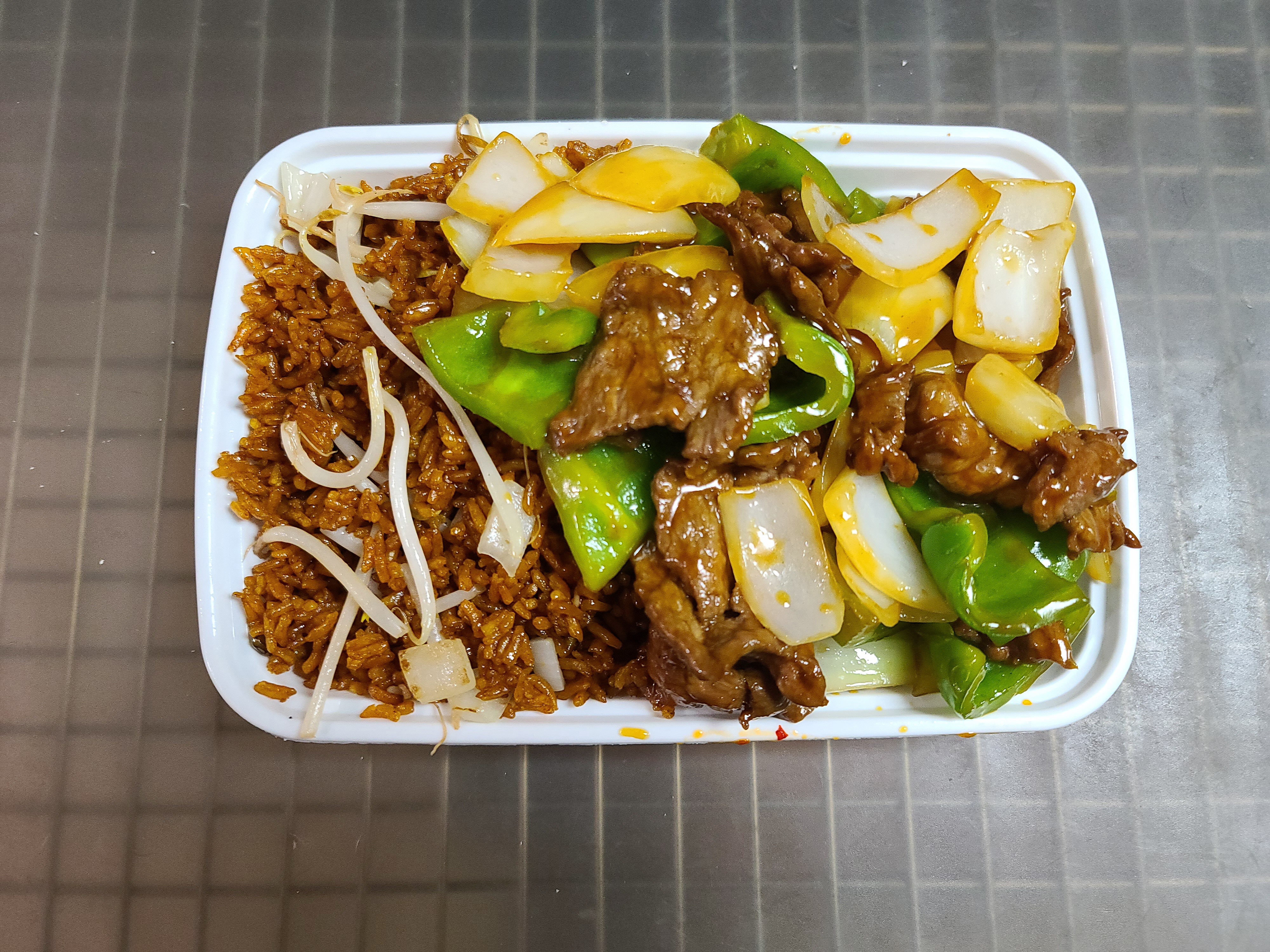 Order C.Pepper Steak Combo food online from China King store, Florissant on bringmethat.com