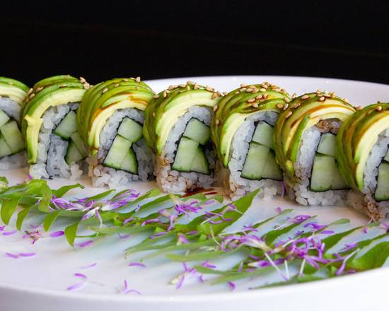 Order Vegetable Caterpillar Roll food online from Hapa Sushi Grill and Sake Bar store, Boulder on bringmethat.com