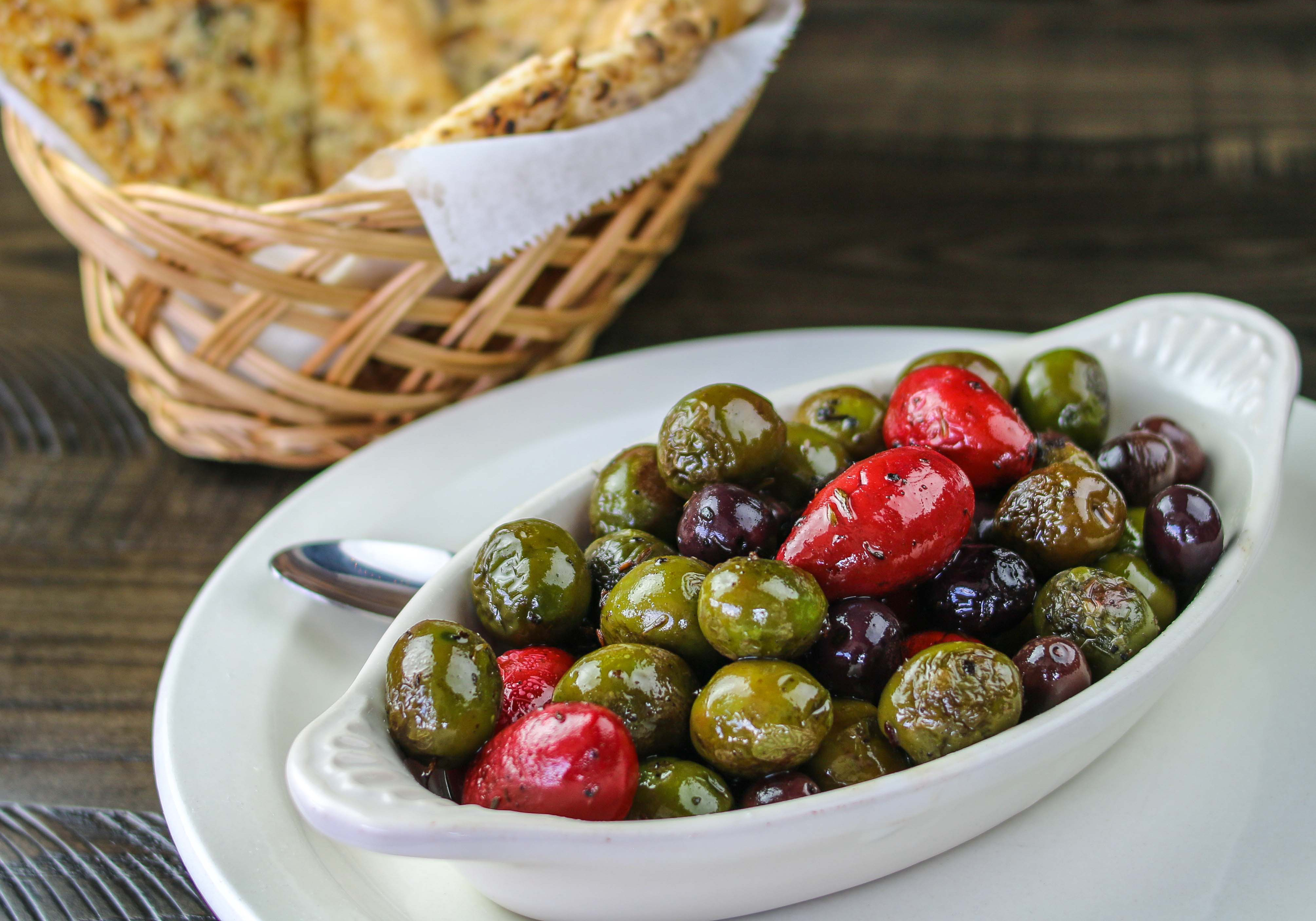 Order Oak Roasted Olives food online from Dough Pizzeria store, Plano on bringmethat.com