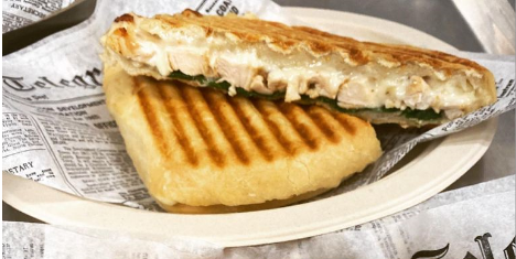 Order Cajun Chicken Panini food online from Palermo Cafe & Bakery store, San Dimas on bringmethat.com