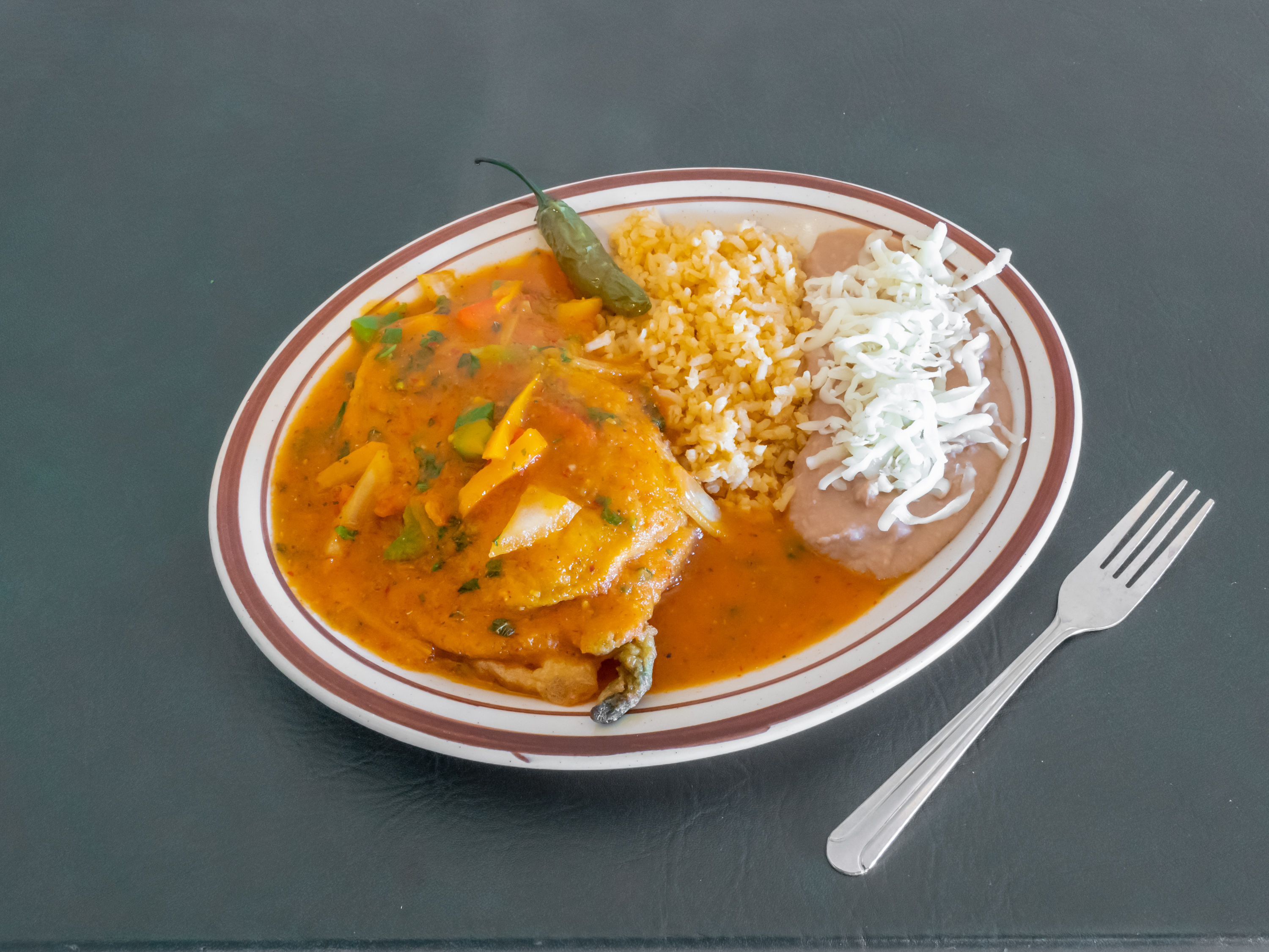 Order Chiles Rellenos food online from Los Charros Mexican Restaurant store, Lodi on bringmethat.com