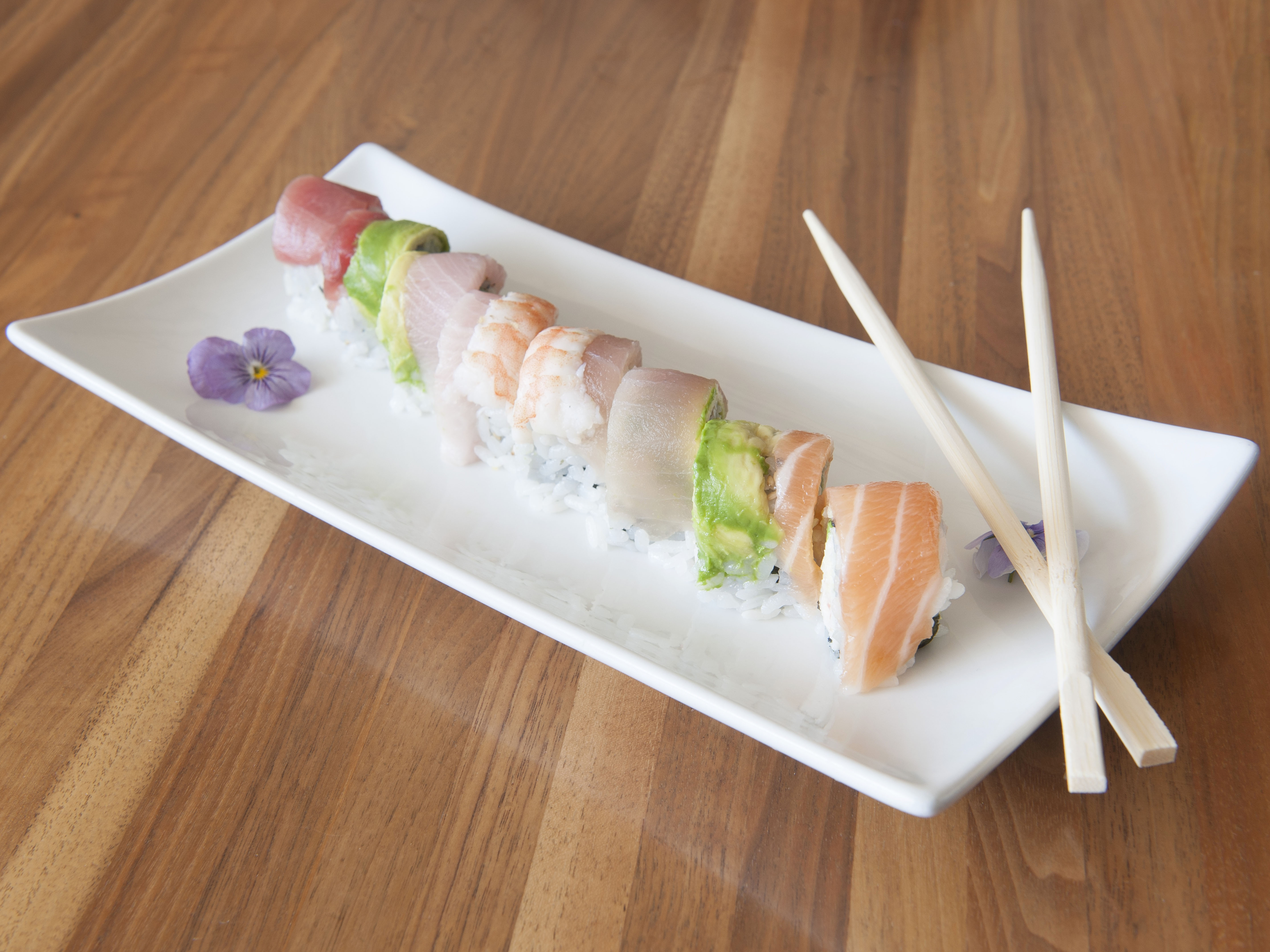 Order Rainbow Roll food online from Ocean sushi store, Glendale on bringmethat.com
