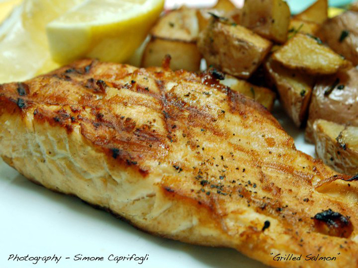 Order Grilled Salmon food online from Italian Village store, New York on bringmethat.com
