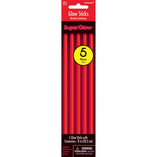 Order Amscan Glow Sticks Red 5CT (EACH) 139380 food online from BevMo! store, Greenbrae on bringmethat.com
