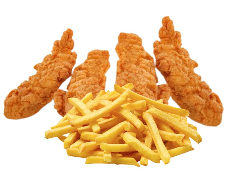 Order Chicken Finger Platter - 4 Pieces food online from G & G Pizza store, Chester on bringmethat.com