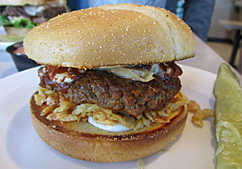 Order Blue Grit Burger food online from Jasper Cafe store, Medford on bringmethat.com