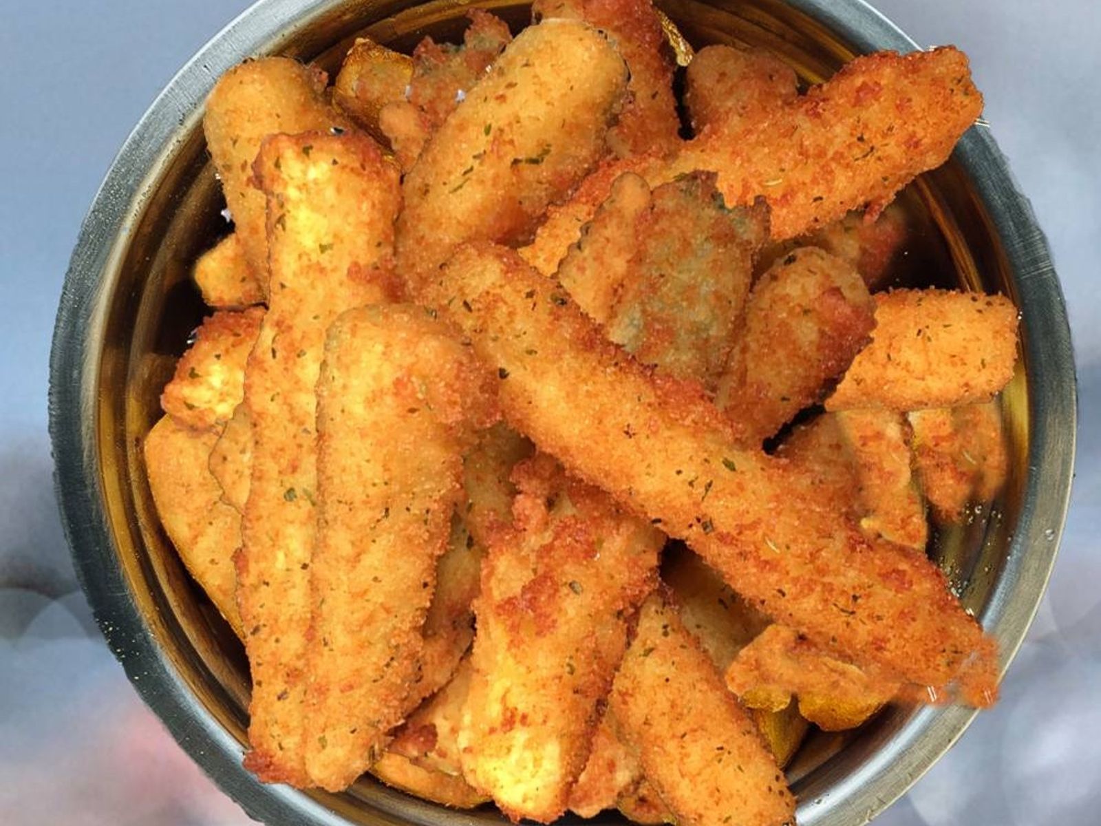 Order Fried Zucchini Sticks (10 Pieces) food online from Lord Of The Wings store, Los Angeles on bringmethat.com
